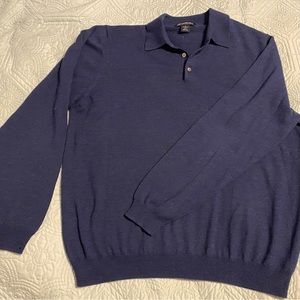 Brooks Brothers Men's XL Merino Wool Colared Shirt